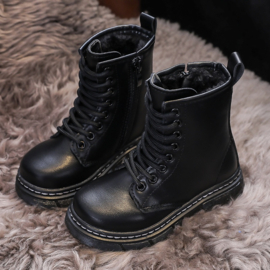 Black matte boots