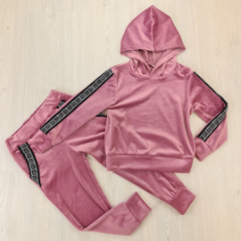 Velvet diamond set - pink