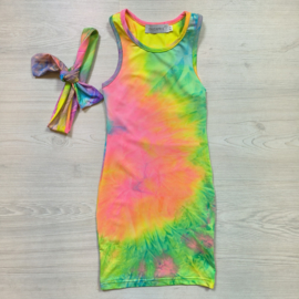 Tie dye summer dress - grey