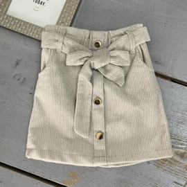 Beige corduroy skirt