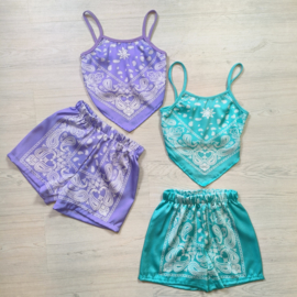 Short paisley set