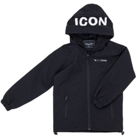 Icon hooded spring jacket - zwart