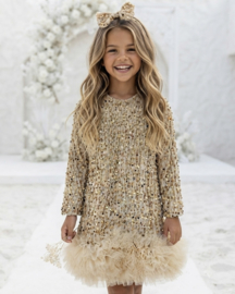 Glamour & tule dress - goud 