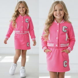 C skirt set - neon roze