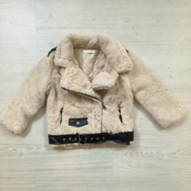 All over fur jacket - beige