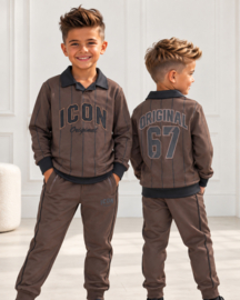 Icon varsity tracksuit - bruin (verzenddatum 9 okt)