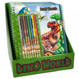 Dino World kleurboek met kleurpotloden - Green