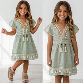 Sunny Tassle Dress - groen