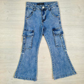 Cargo flared jeans