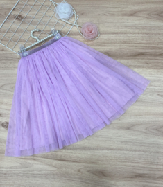 Glitter long tule skirt - paars
