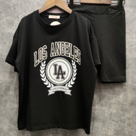 Los Angeles girls summer set - Zwart