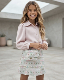Classy blouse & skirt set - roze 