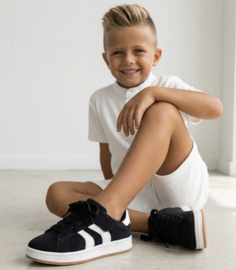 Move it sneakers - zwart (met klittenband)