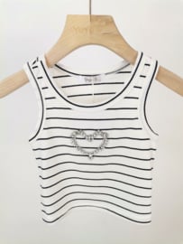 Your heart in stripes top
