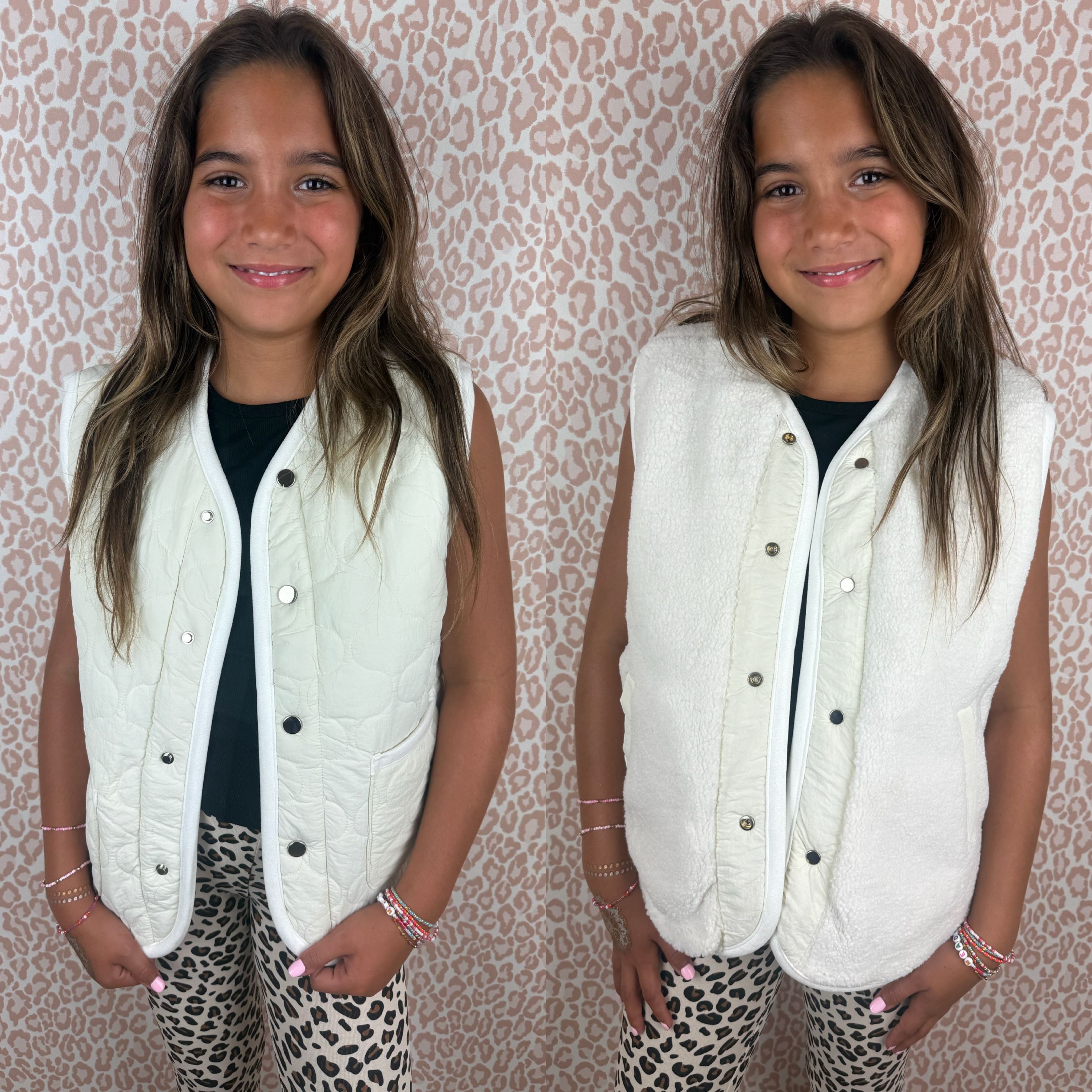 Reversible teddy gilet