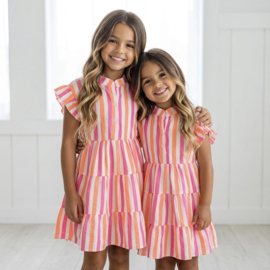 Neon Stripe Summer Dress