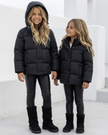 Winter puffer jacket - zwart