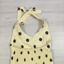 Retro Polka Dot Dress - geel
