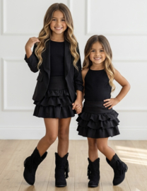 Diva Ruffle Skort - zwart