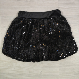 Velvet Sequin Party Skirt - zwart
