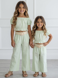 Boho Belted Summer Set - mint