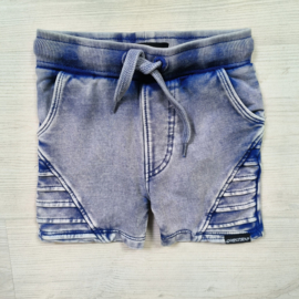 Washed biker short - Clematis Blue