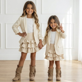 Diva Ruffle Skort - beige