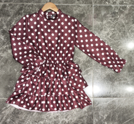 Sweet Dots dress - bordeaux