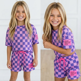 Checkerboard Vibes Summer Set - paars