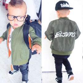 Green & Orange bomber (gepersonaliseerd)