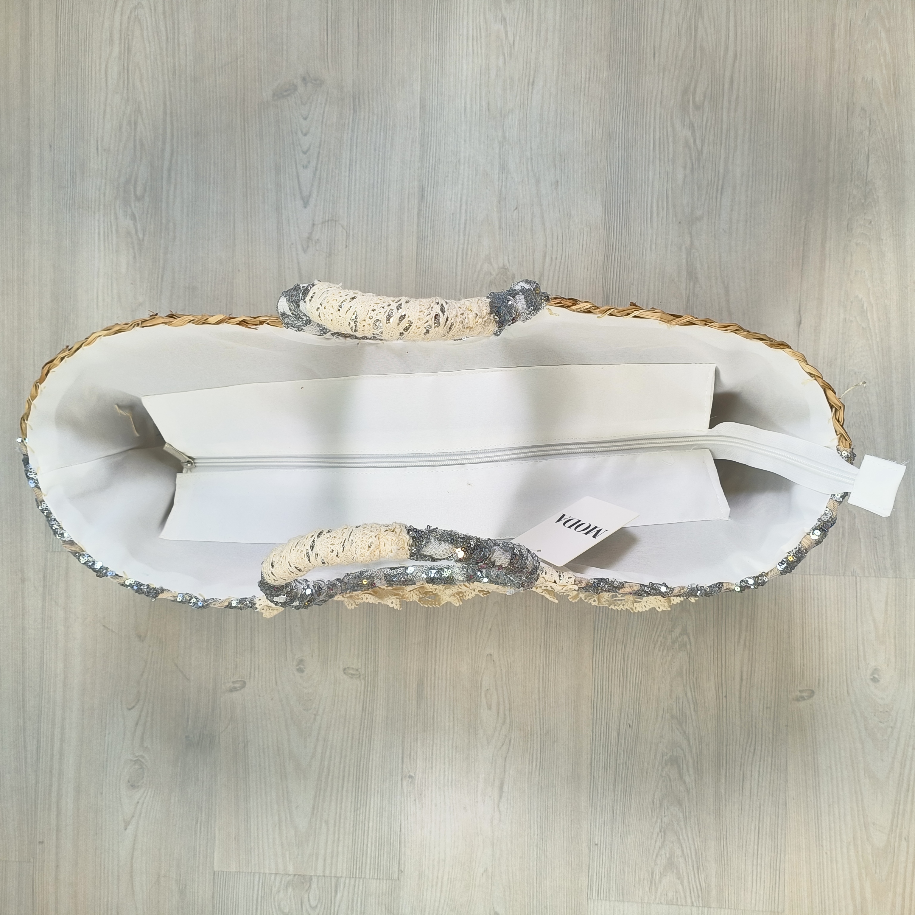 Take me to the beach bag - silver