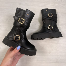 Urban Buckle Boots - zwart