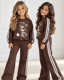 Leopard Girl Tracksuit - bruin