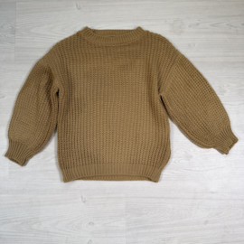 Cozy Balloon Knit Sweater - camel