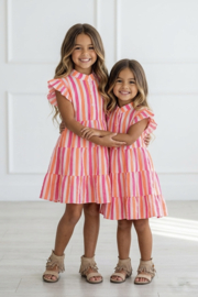 Neon Stripe Summer Dress