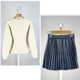 LA sweater & skirt - blauw