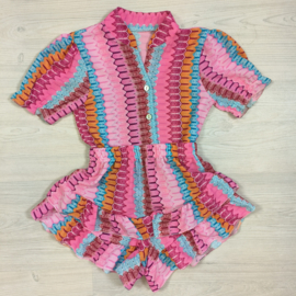 So snake short set  - fuchsia