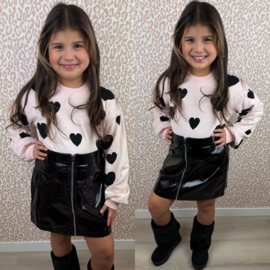 Zip & heart skirt
