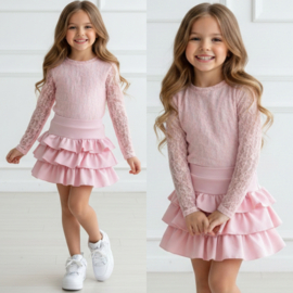 Diva Lace Bodystocking - roze