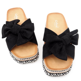 The bow slipper - Black