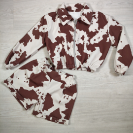 Cow short set - camel