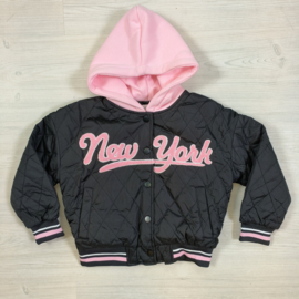 Hooded New York jacket - zwart