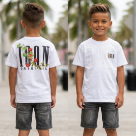 Floral Icon tee - wit (verzenddatum 24 apr)