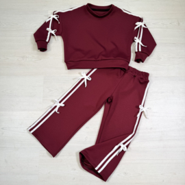 Burgundy Bow Tracksuit
