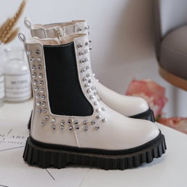 Studded boots - Beige