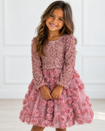 Pink Rose Party Dress (verzenddatum 9 okt)