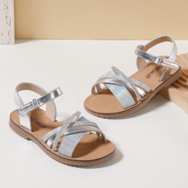 Silver sparkle sandals