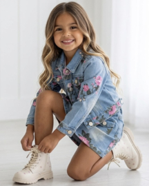Denim skirt & Flower set