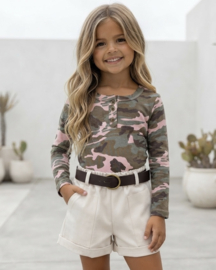 Your Camo Girl Top - roze