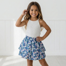 The flower skirt - blauw